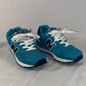 New Balance Kids' Teal and White Sneakers